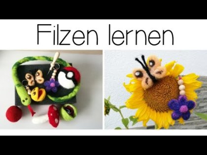 Filzen lernen - Trockenfilzen/Nadelfilzen fÃ¼r AnfÃ¤nger mit Ausstechform * Schmetterling DIY Felting